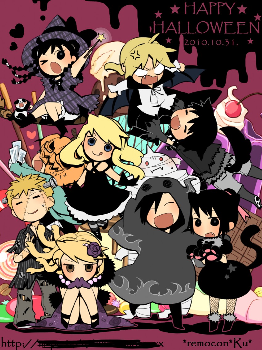 edward elric, alphonse elric, winry rockbell, riza hawkeye, roy mustang, and 6 more (fullmetal alchemist) drawn by ru_(xremotex)