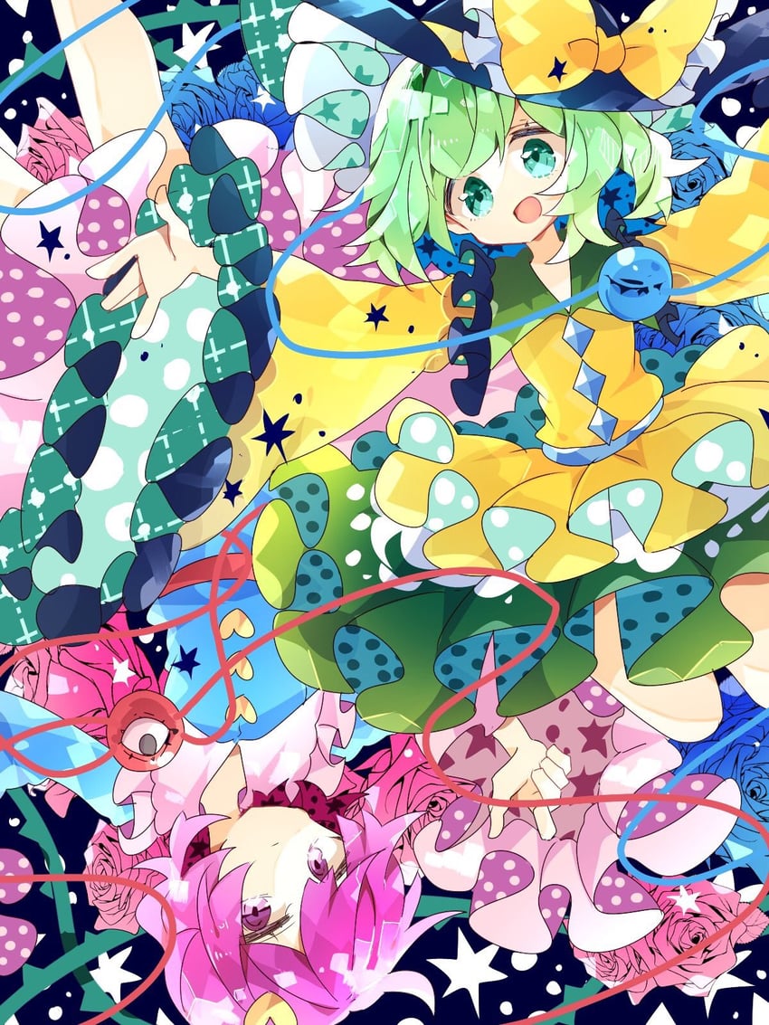 komeiji koishi and komeiji satori (touhou) drawn by nikorashi-ka