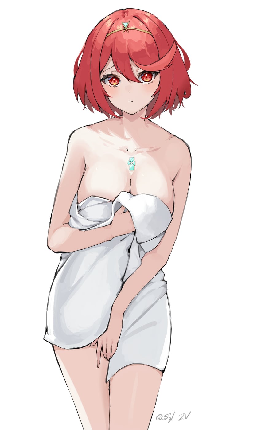 pyra (xenoblade chronicles and 1 more) drawn by syl_2v