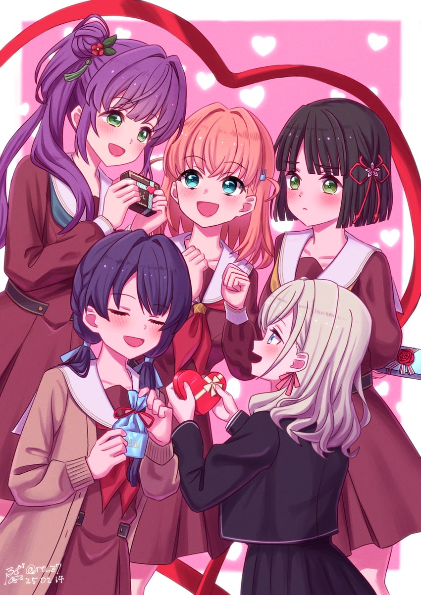 hinoshita kaho, otomune kozue, murano sayaka, momose ginko, and ceras yanagida lilienfeld (love live! and 1 more) drawn by roze_(ro_z7)