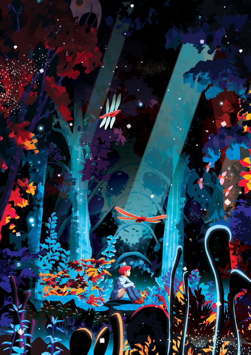nausicaa and ohmu (studio ghibli and 1 more) drawn by chromartist