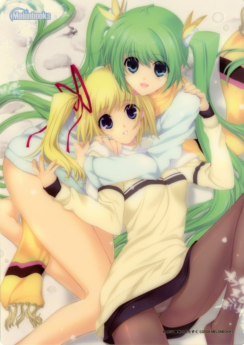 melon-chan and lemon-chan (melonbooks and 1 more) drawn by iizuki_tasuku