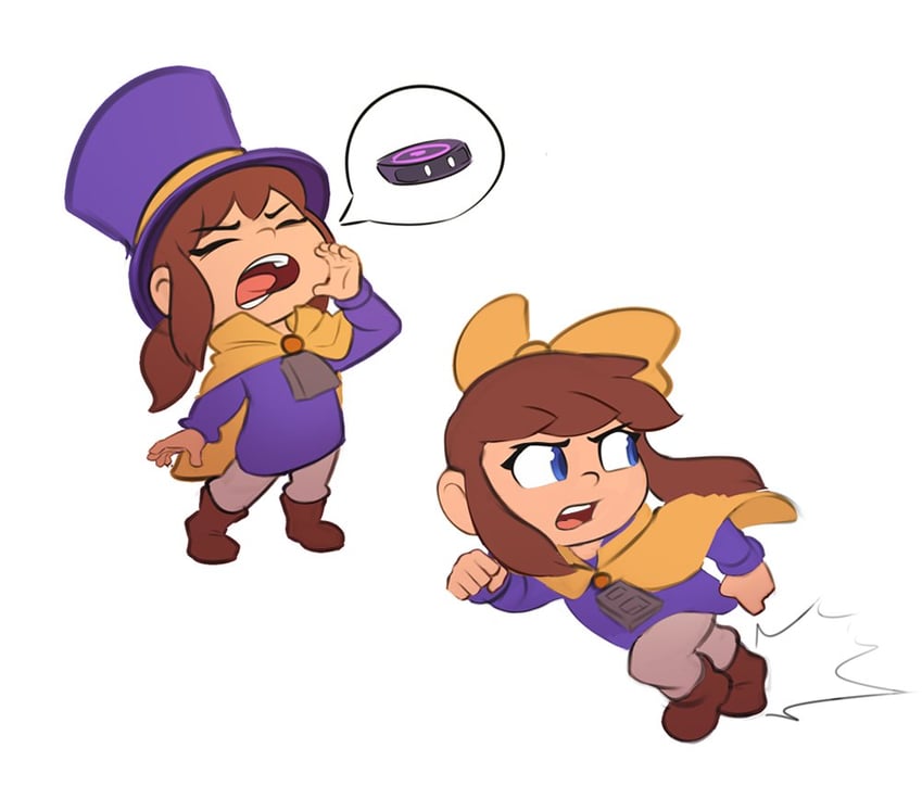 hat kid and rumbi (a hat in time) drawn by sayman