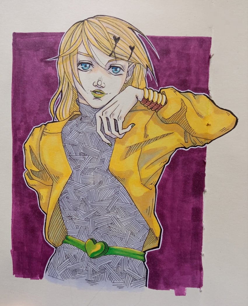 kagamine rin, dio brando, and riliane lucifen d'autriche (vocaloid and 3 more) drawn by arthborgia