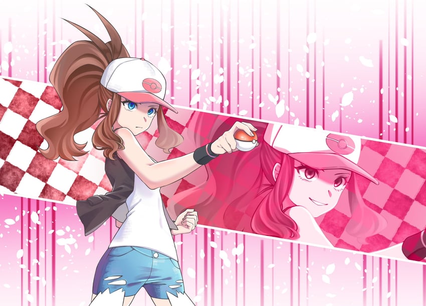 hilda (pokemon and 1 more) drawn by ayan_ip