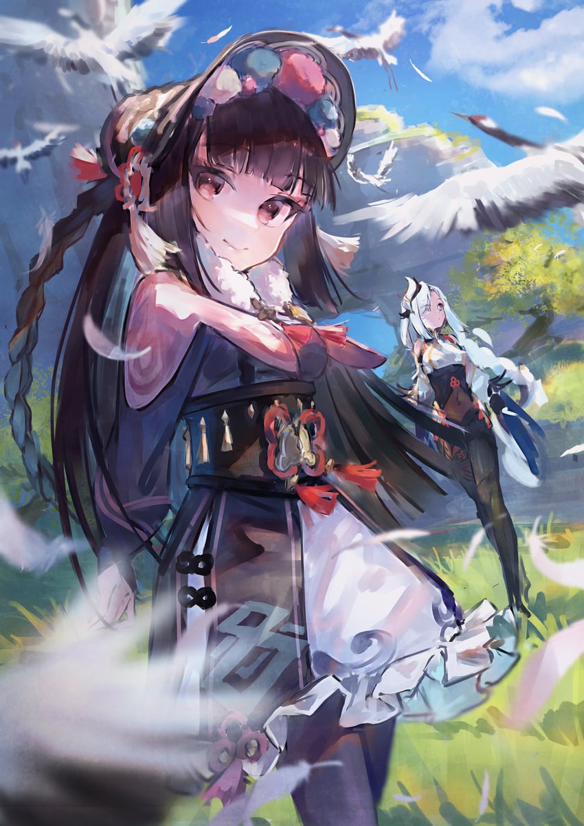 shenhe and yun jin (genshin impact) drawn by yu_hydra