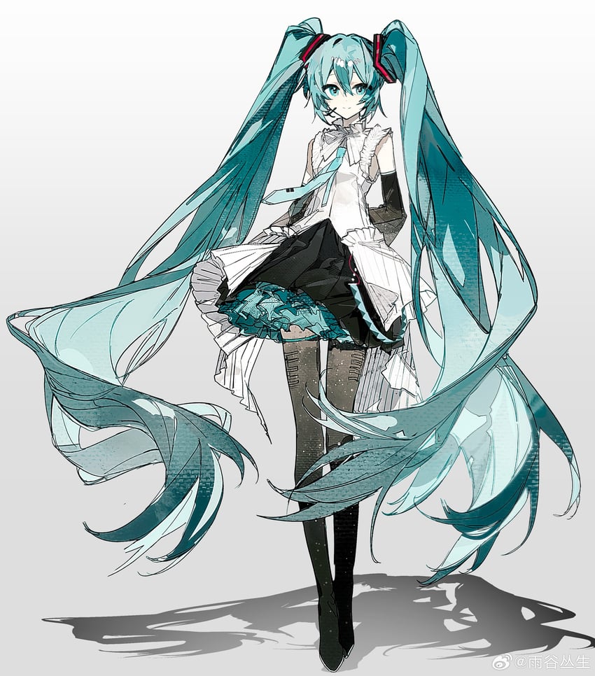 hatsune miku (vocaloid and 1 more) drawn by buqiyong