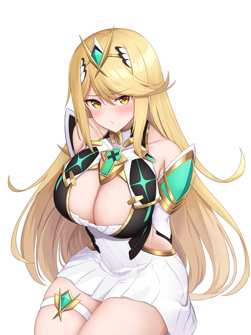mythra (xenoblade chronicles and 1 more) drawn by reirall