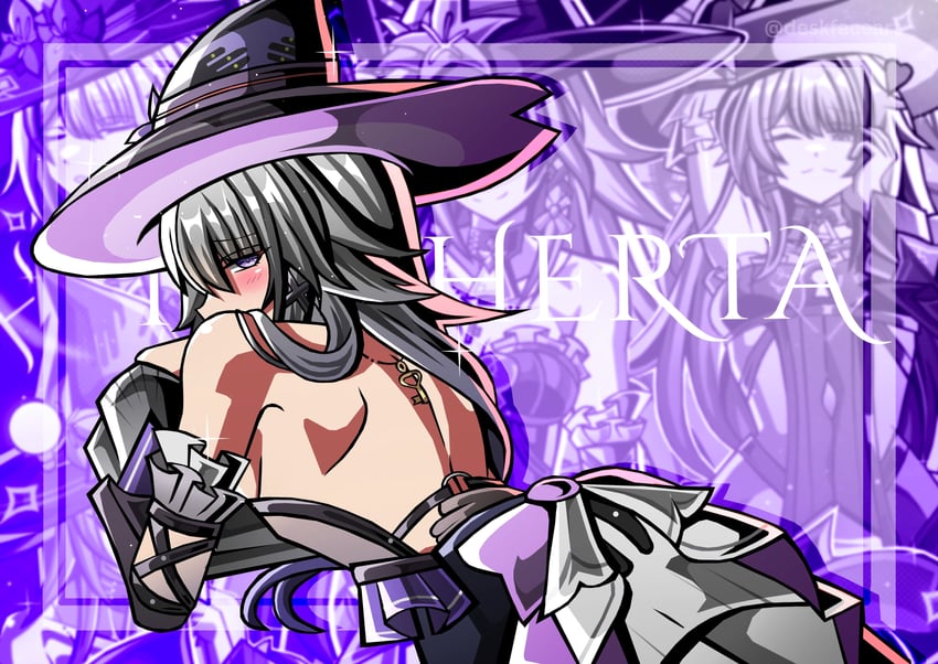 herta and the herta (honkai and 1 more) drawn by deskfaceart