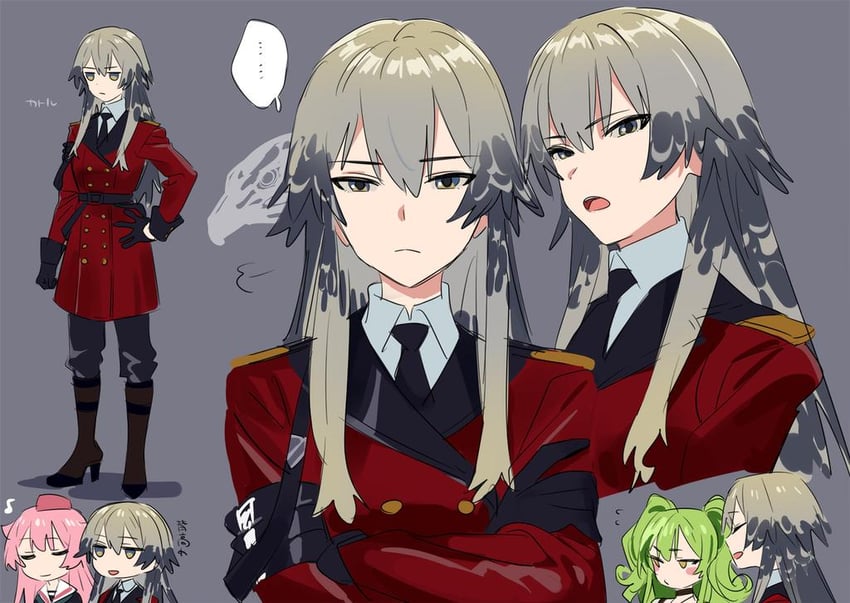 commander, ntw-20, and m950a (girls' frontline) drawn by yomosaka