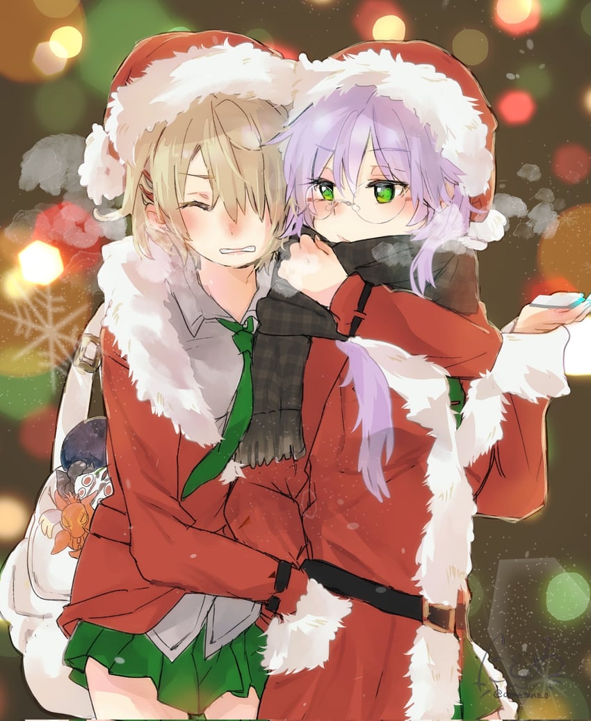 kayamori ruka and izumi yuki (heaven burns red) drawn by dometan0_0