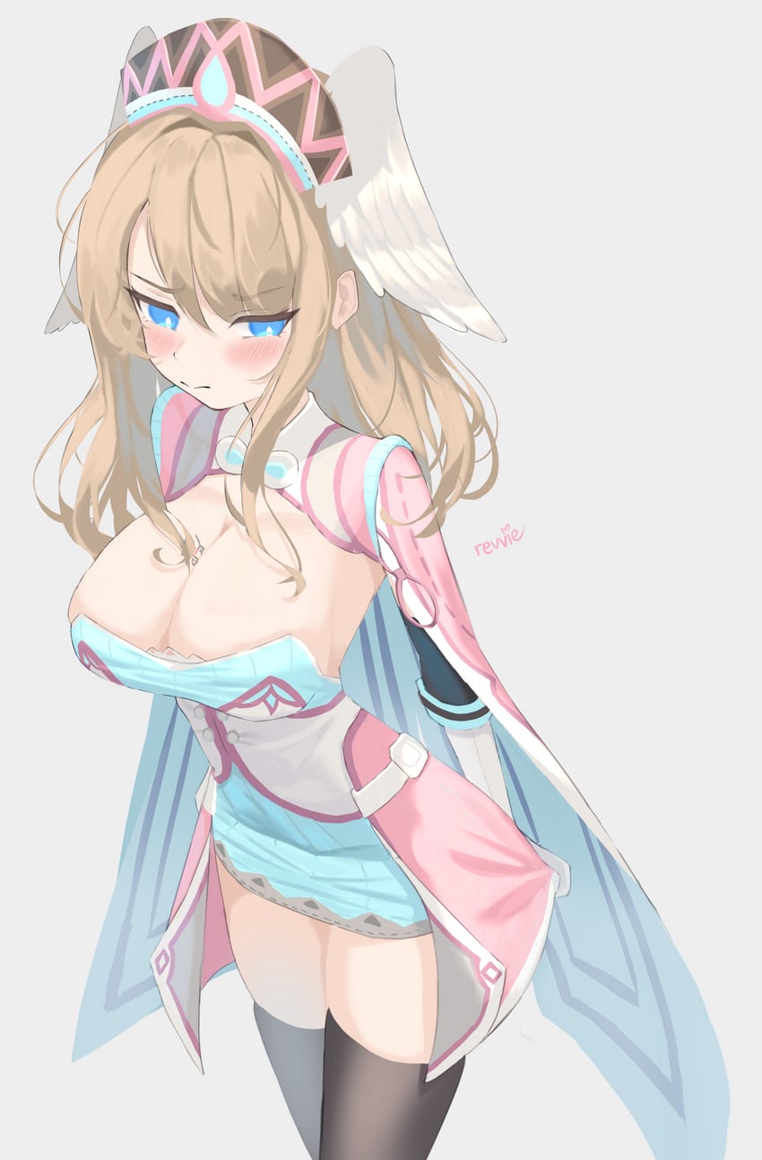 eunie and melia antiqua (xenoblade chronicles and 2 more) drawn by revvie