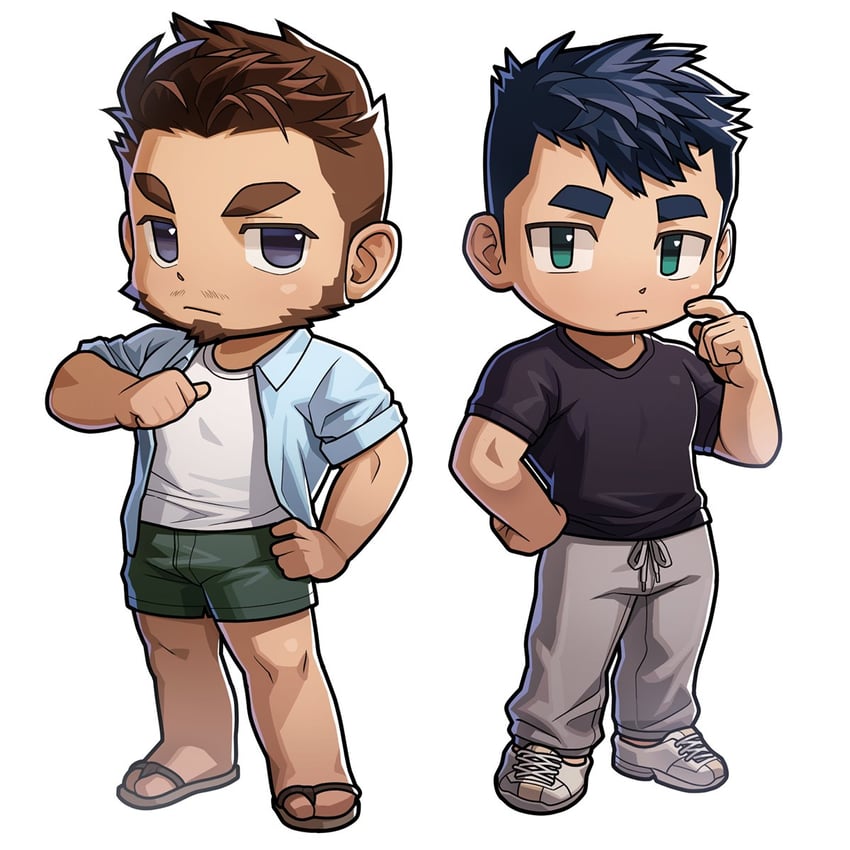 sisimaru hoshiura and souichi hoshiura (oji-mama) drawn by wasp_(anthyutena)