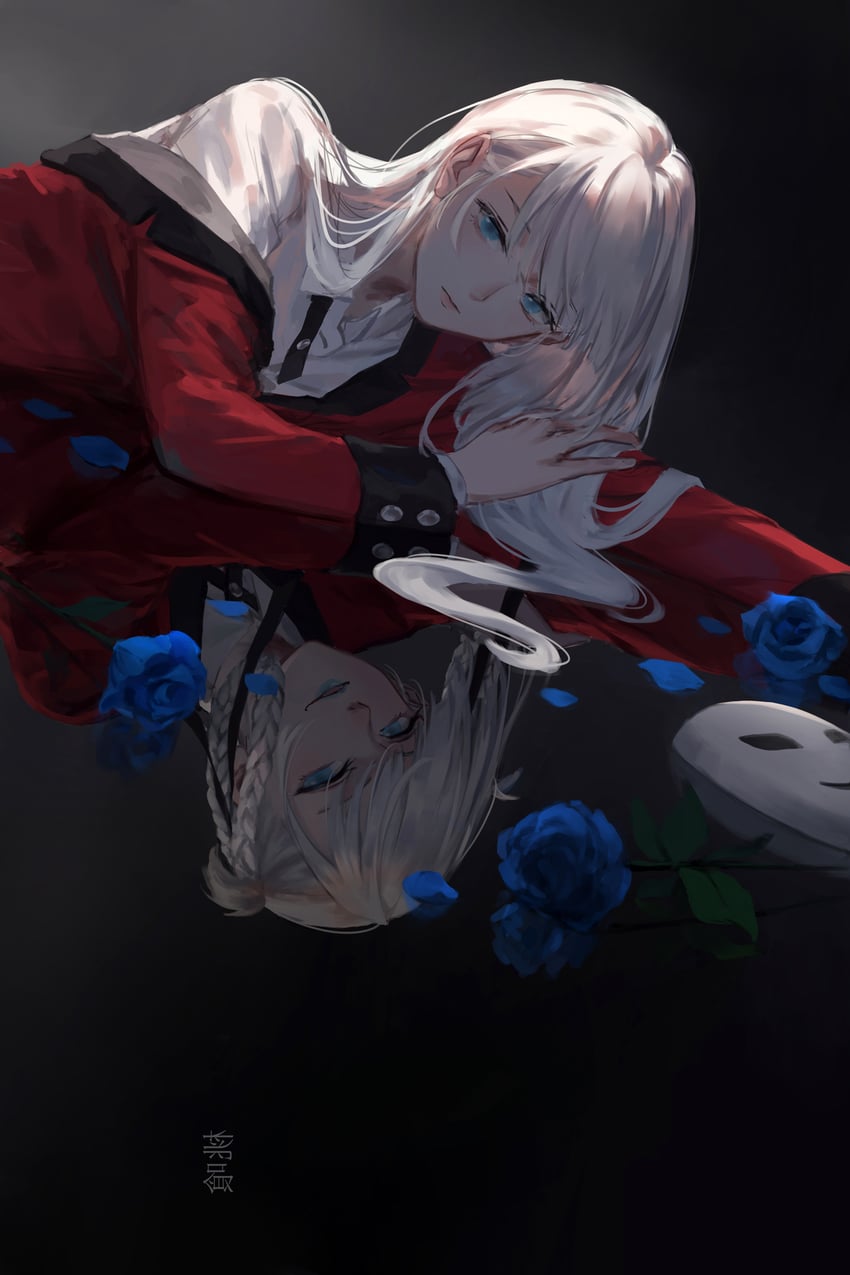 momobami kirari and momobami ririka (kakegurui) drawn by bamboo_nima