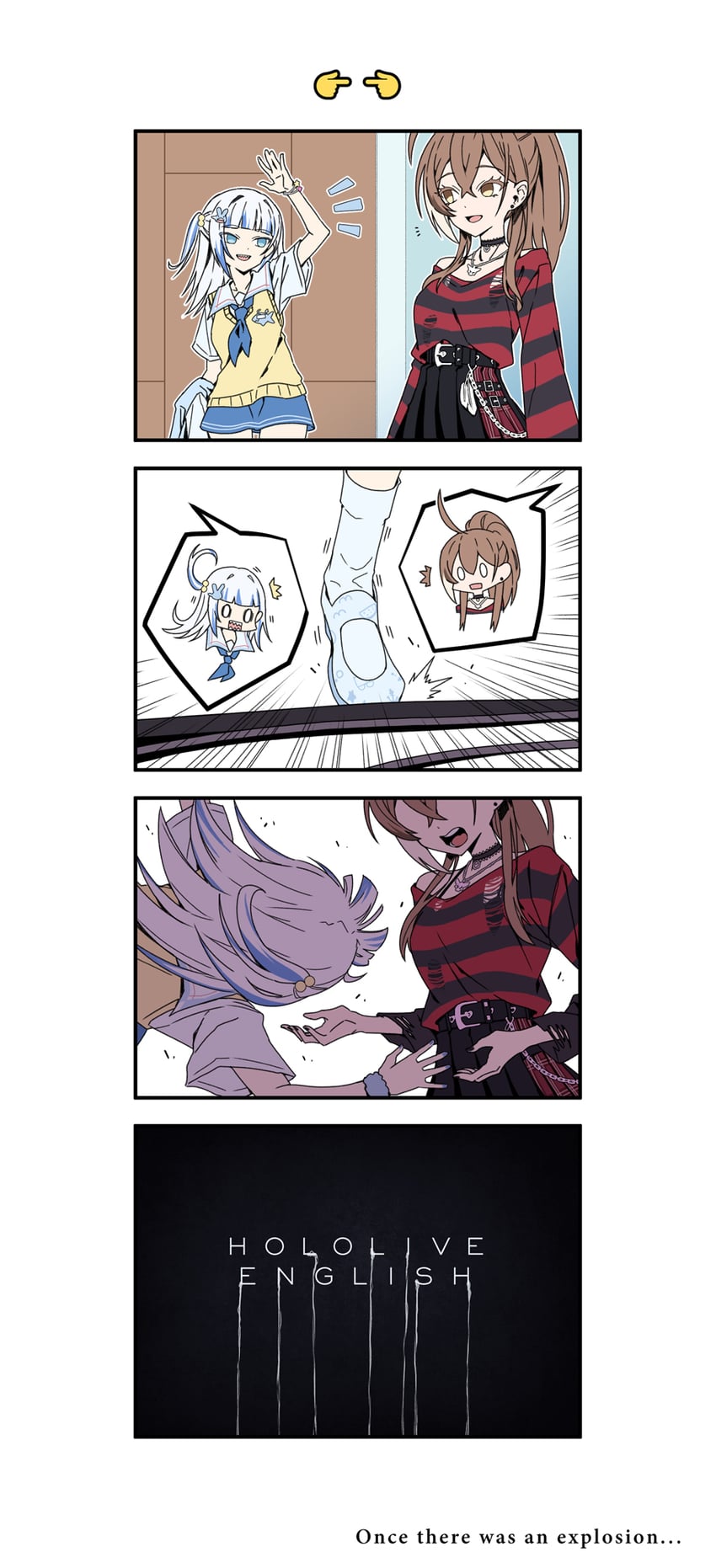 gawr gura and nanashi mumei (hololive and 2 more) drawn by taka_t