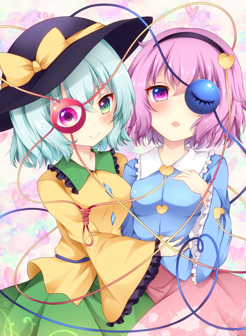 komeiji koishi and komeiji satori (touhou) drawn by miy@
