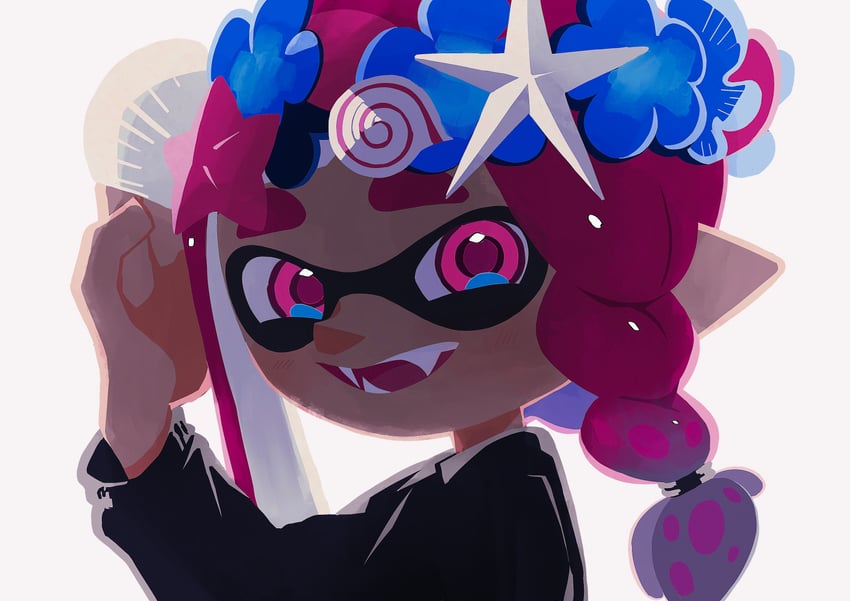 inkling player character and inkling girl (splatoon) drawn by nupi_(nu_55)