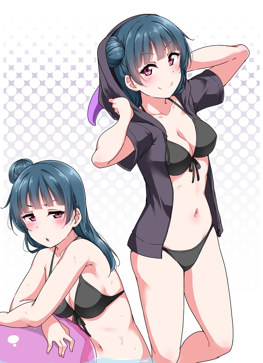 tsushima yoshiko (love live! and 1 more) drawn by yopparai_oni