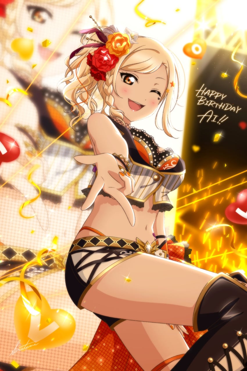 miyashita ai (love live! and 1 more) drawn by shiratama_(siratama_ll)