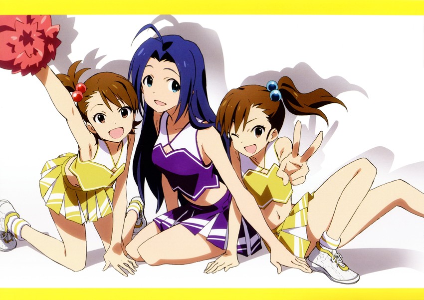 miura azusa, futami mami, and futami ami (idolmaster) drawn by iizuka_haruko