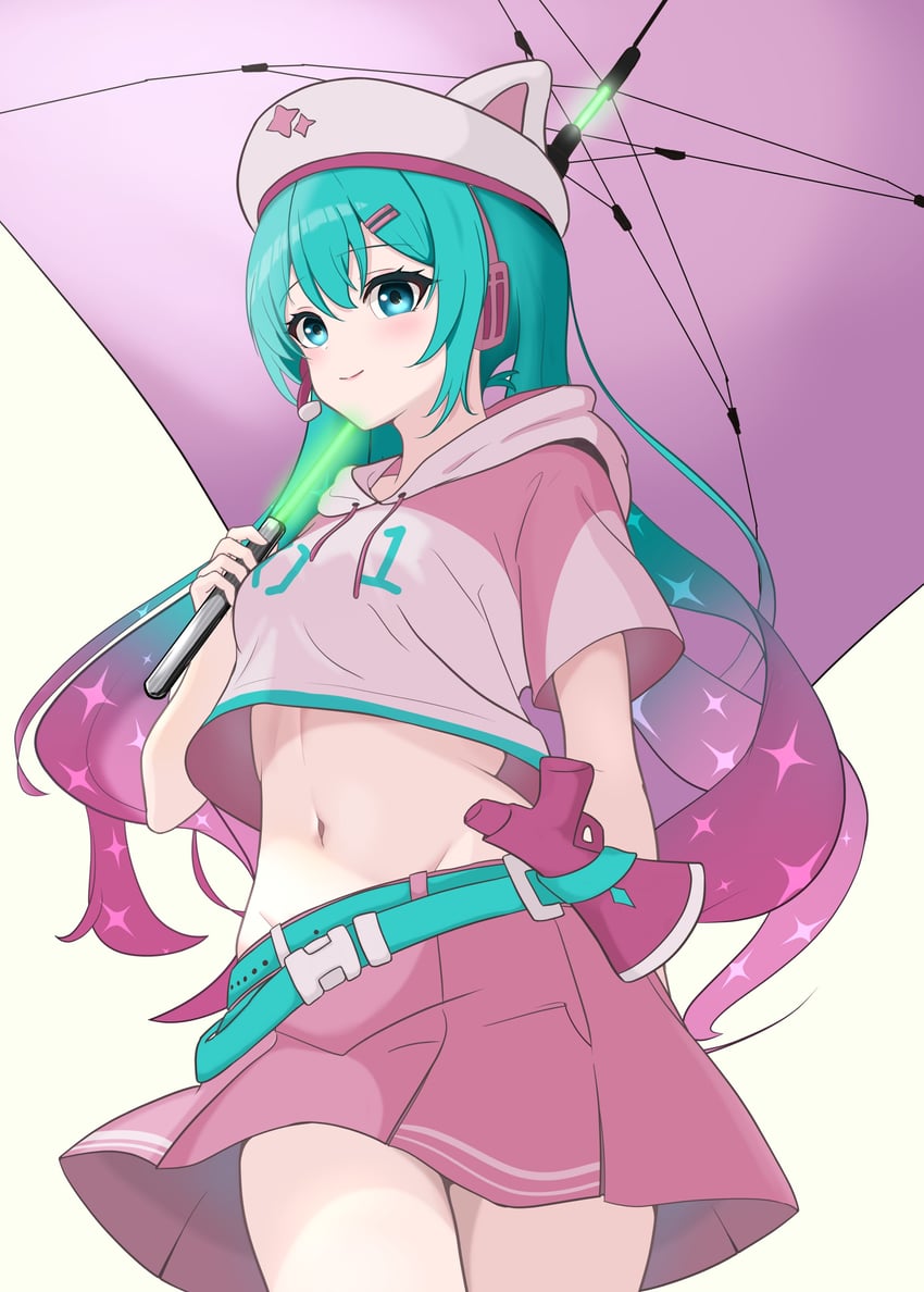 hatsune miku and neko hatsune miku (vocaloid and 1 more) drawn by futatunoniji