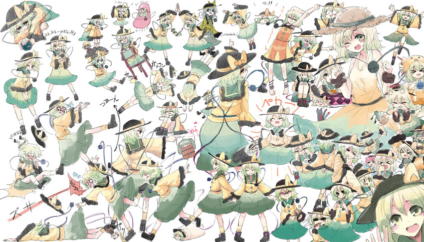 komeiji koishi, komeiji satori, kaenbyou rin, reiuji utsuho, mizuhashi parsee, and 3 more (touhou and 1 more) drawn by yunuki_uta