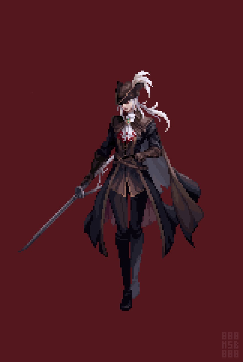 lady maria of the astral clocktower (bloodborne) drawn by meoseumbang