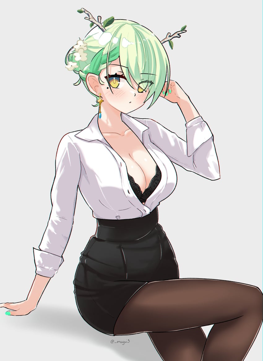 ceres fauna (hololive and 1 more) drawn by magui3