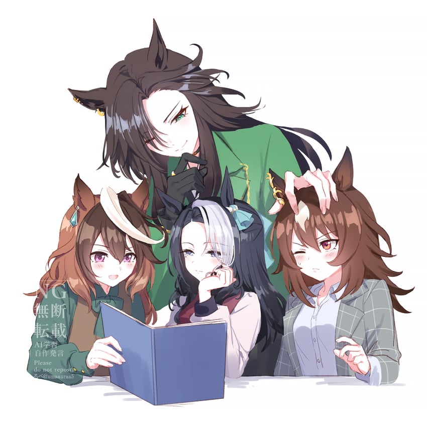 symboli rudolf, sirius symboli, mejiro ramonu, and speed symboli (umamusume) drawn by romi_(346_ura)