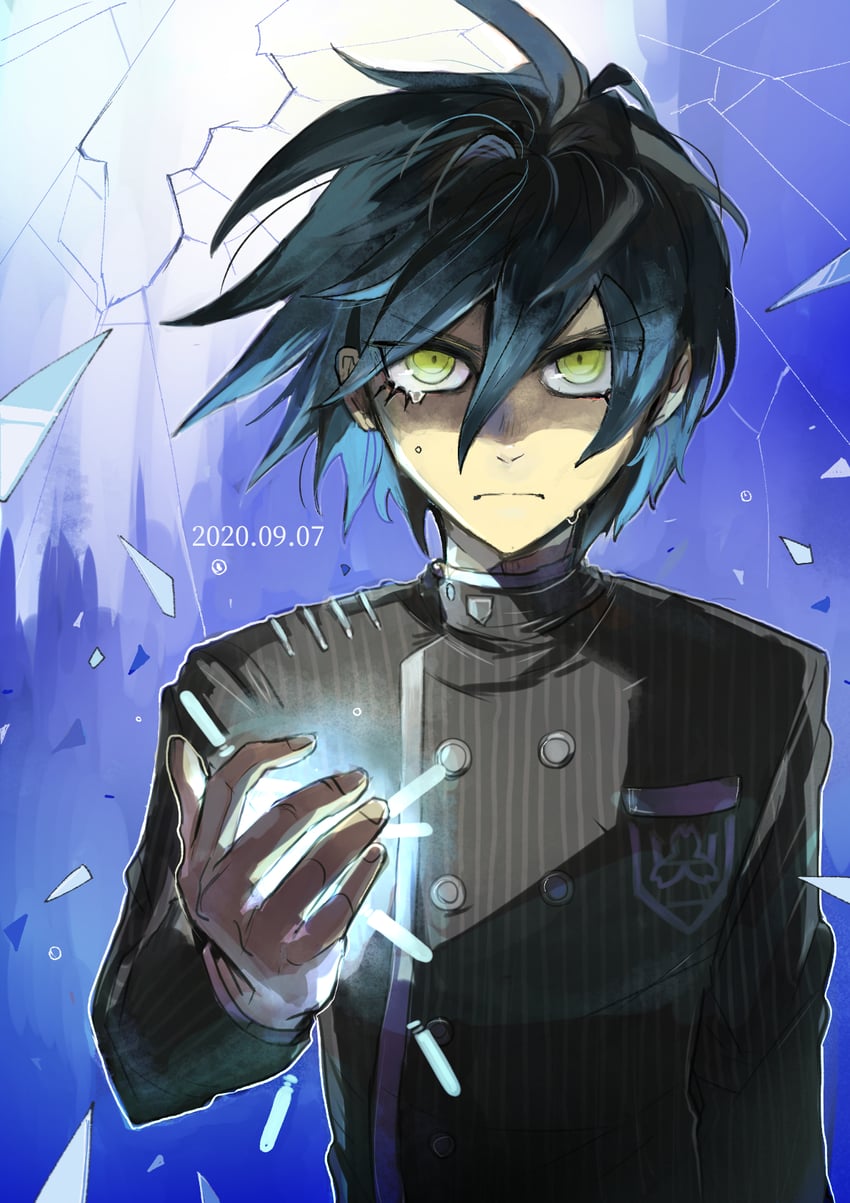 saihara shuichi (danganronpa and 1 more) drawn by kumakoro_(tetsupag)