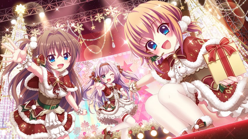 shikimiya mana, misaki sango, and shikimiya aone (re:stage!) drawn by izumi_tsubasu