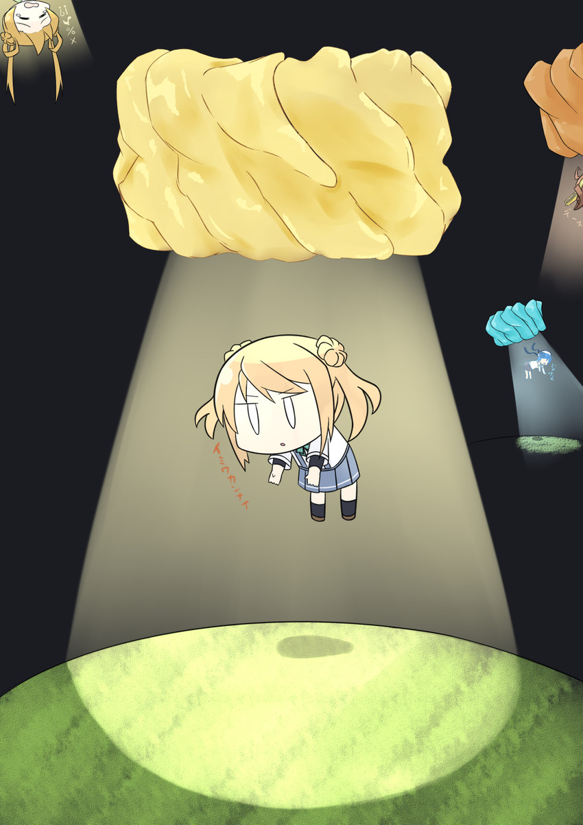 kongou, urakaze, michishio, and abukuma (kantai collection) drawn by hotate_hamaguri