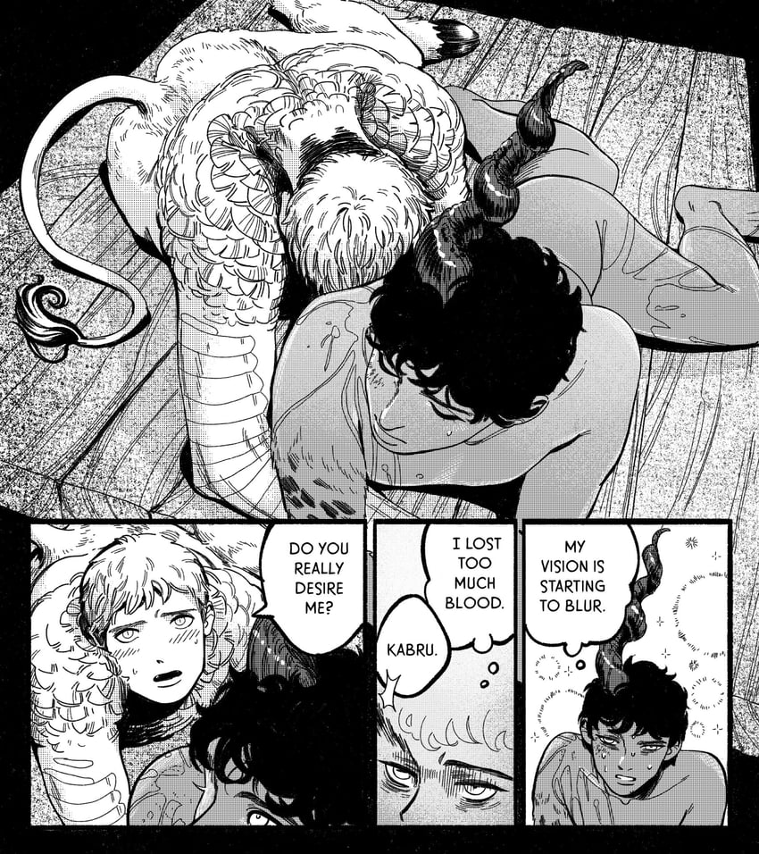 laios touden and kabru (dungeon meshi) drawn by pearl_seemann
