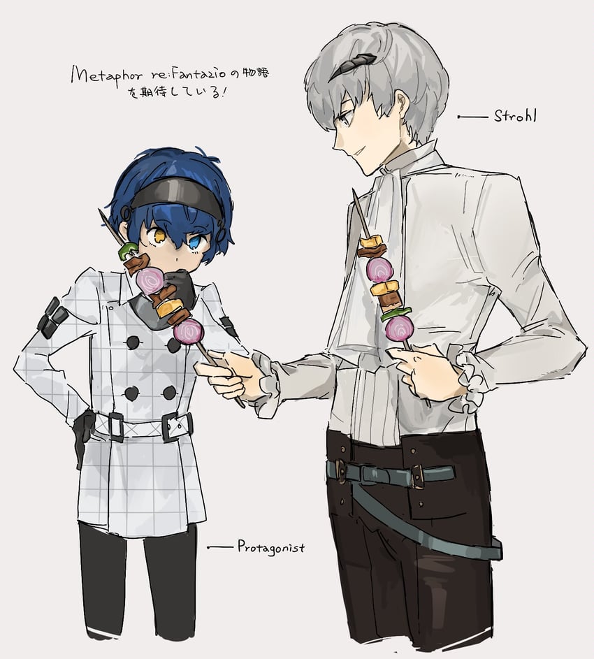 protagonist and strohl (metaphor: refantazio) drawn by kgunliwntmzhu