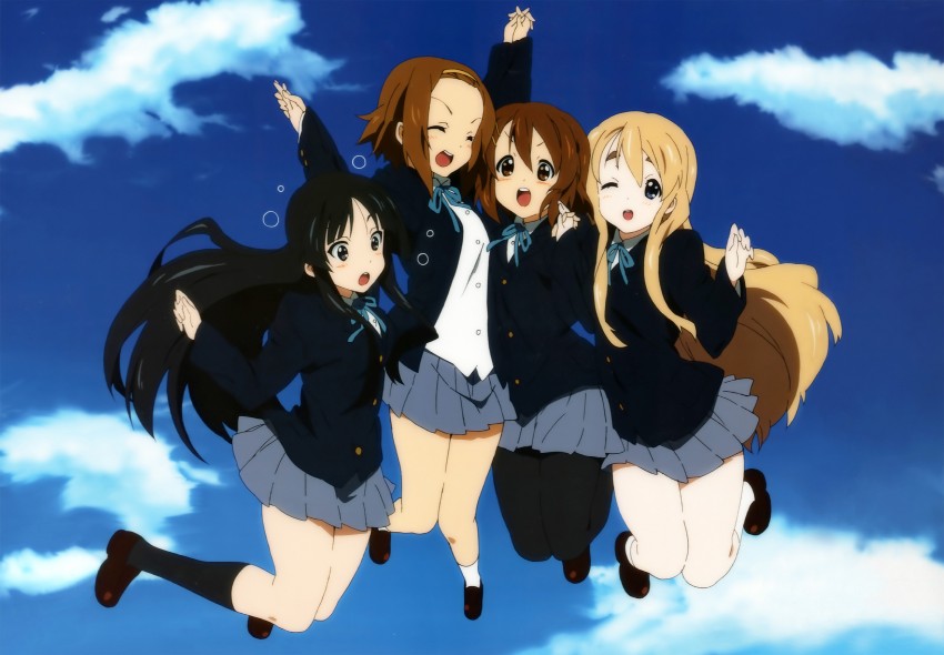 akiyama mio, hirasawa yui, tainaka ritsu, and kotobuki tsumugi (k-on!) drawn by sakamoto_kazuya