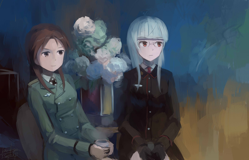 minna-dietlinde wilcke and heidimarie w. schnaufer (world witches series and 1 more) drawn by kanokoga