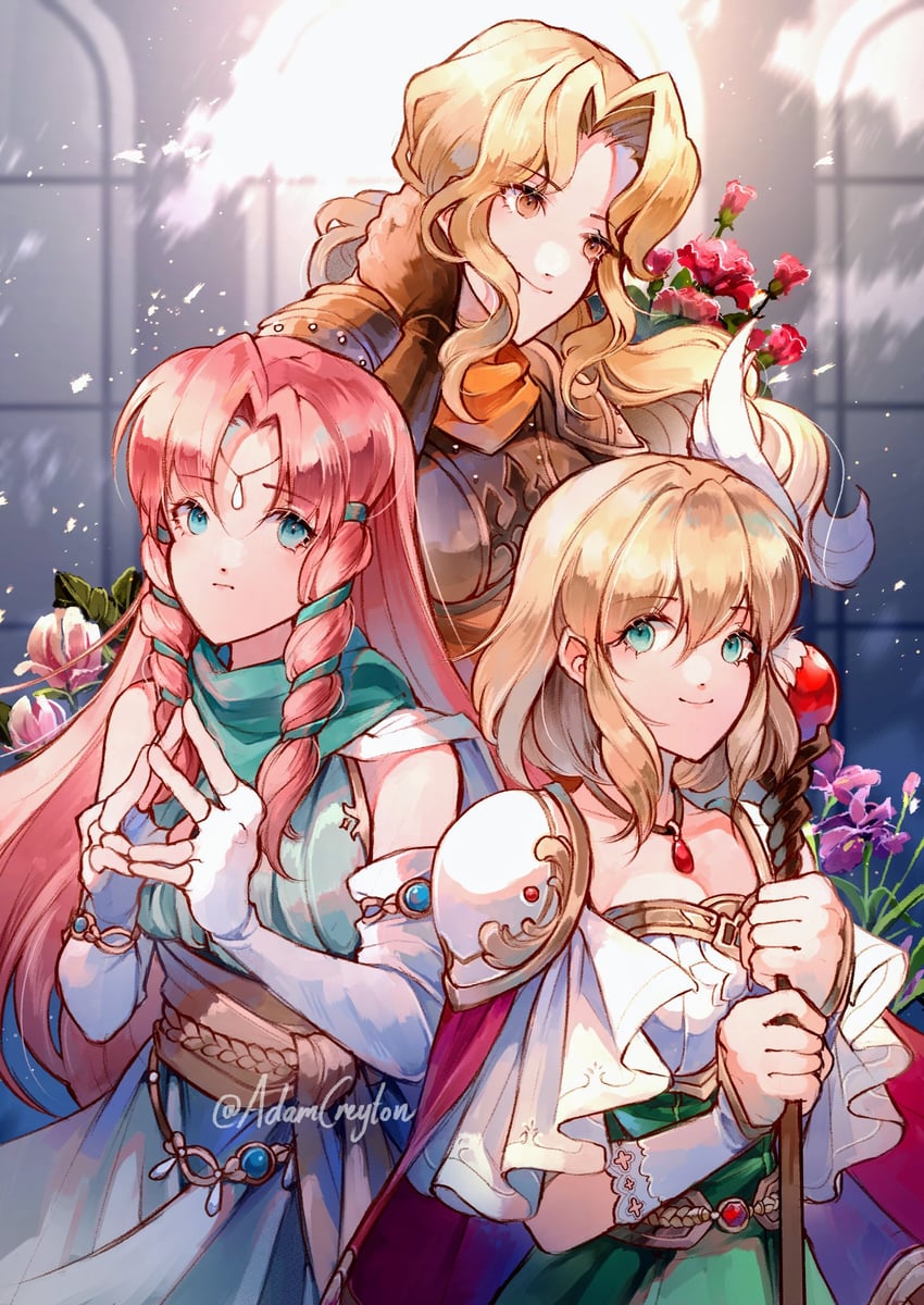 nanna, eyvel, and linoan (fire emblem and 2 more) drawn by creyton