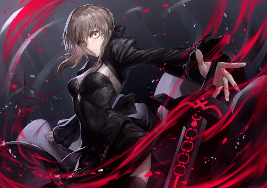 artoria pendragon and saber alter (fate and 1 more) drawn by peperon_(peperou)