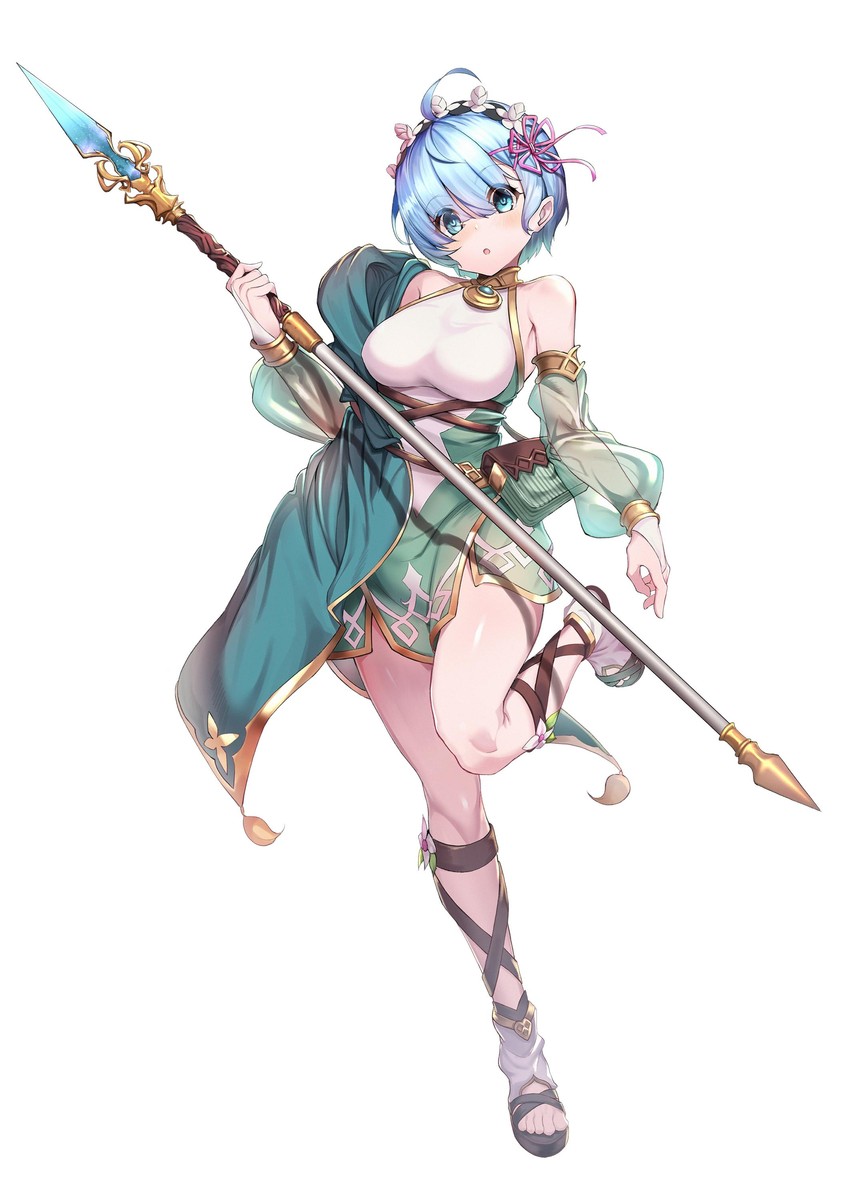 rem and kokkoro (princess connect! and 1 more) drawn by ohihil