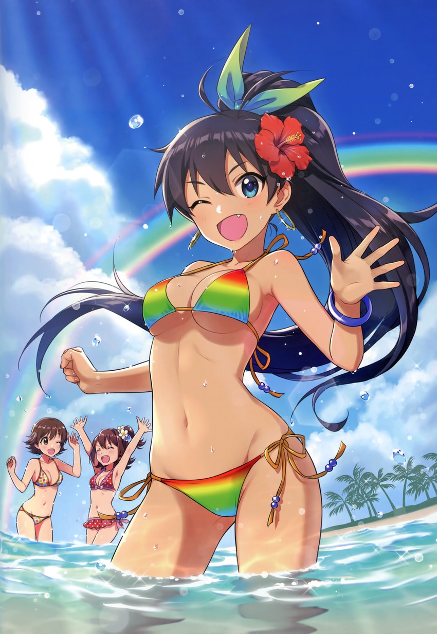 ganaha hibiki, honda mio, and kasuga mirai (idolmaster and 2 more) drawn by morikura_en