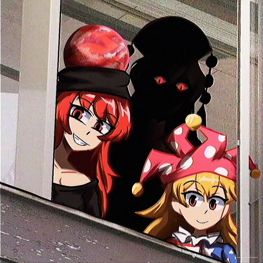 clownpiece, junko, and hecatia lapislazuli (touhou) drawn by lad_der