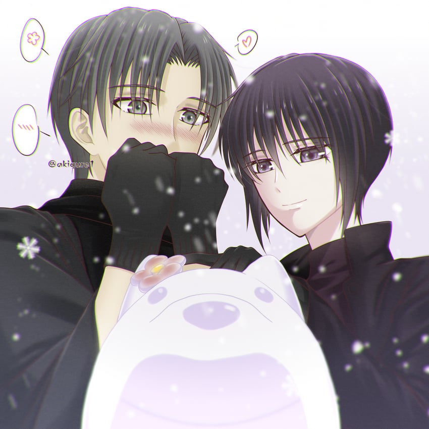 sohma akito and sohma shigure (fruits basket) drawn by akigure1