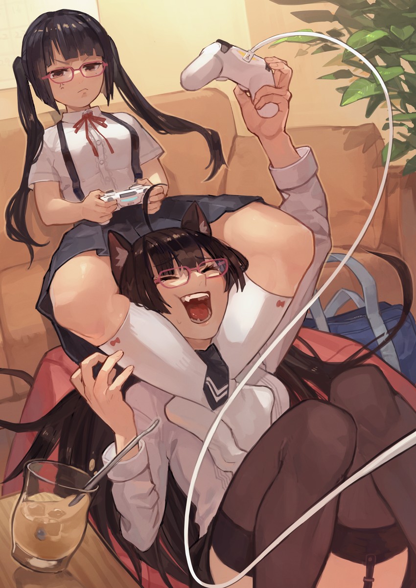 asase yuugi and asase setsuna (haks) drawn by uedrk_yamato