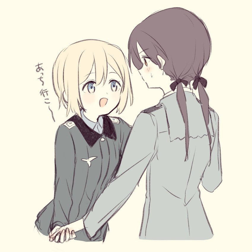 erica hartmann and gertrud barkhorn (world witches series and 1 more) drawn by kodamari