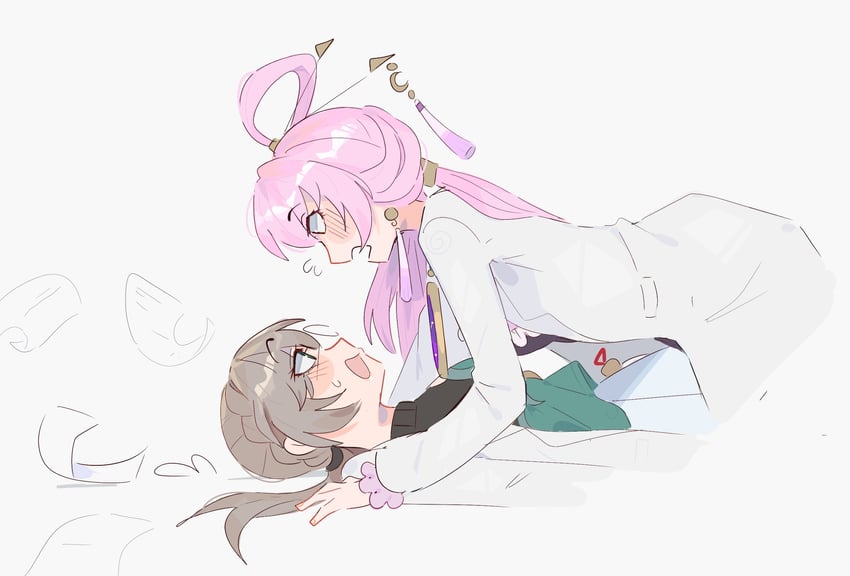 fu xuan and qingque (honkai and 1 more) drawn by unfamousradish
