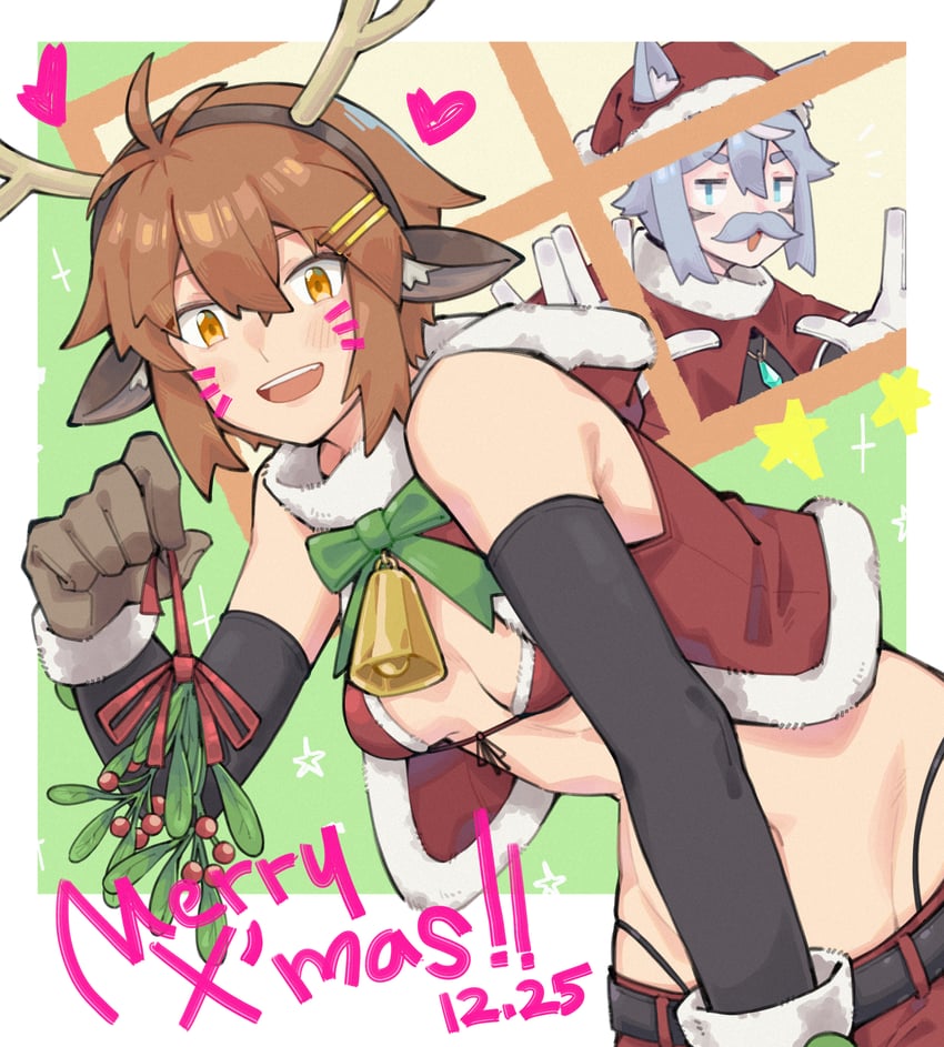 fukana miyu and ookami yuki (original) drawn by kokuya_(kokuya28)