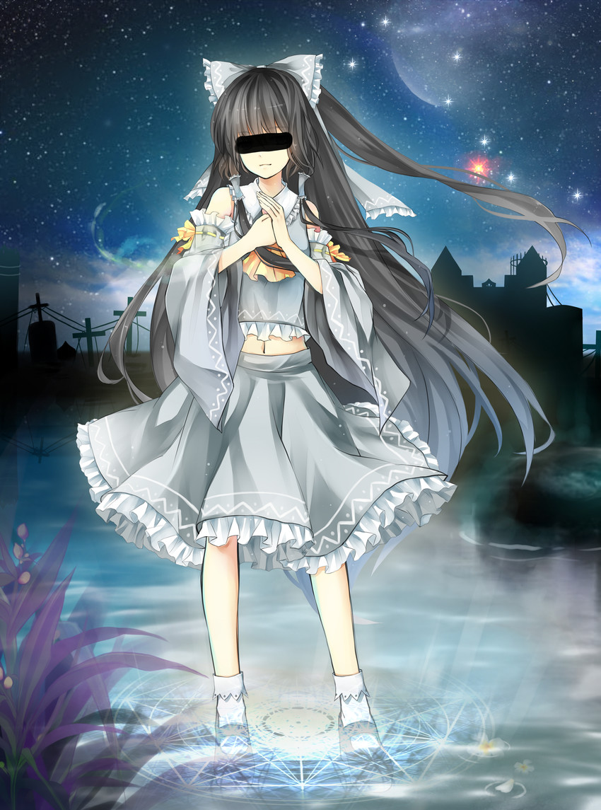 hakurei reimu and white-reimu (touhou and 1 more) drawn by gyaza