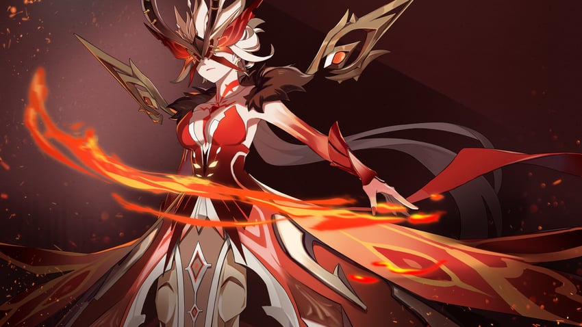 signora (genshin impact) drawn by hamilundenongdizhe