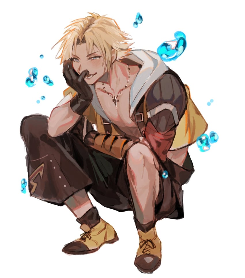 tidus (final fantasy and 1 more) drawn by pokashi