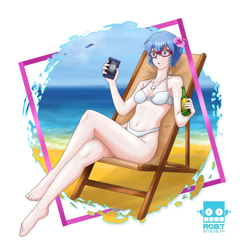ayanami rei and sachiel (neon genesis evangelion) drawn by ciberman001